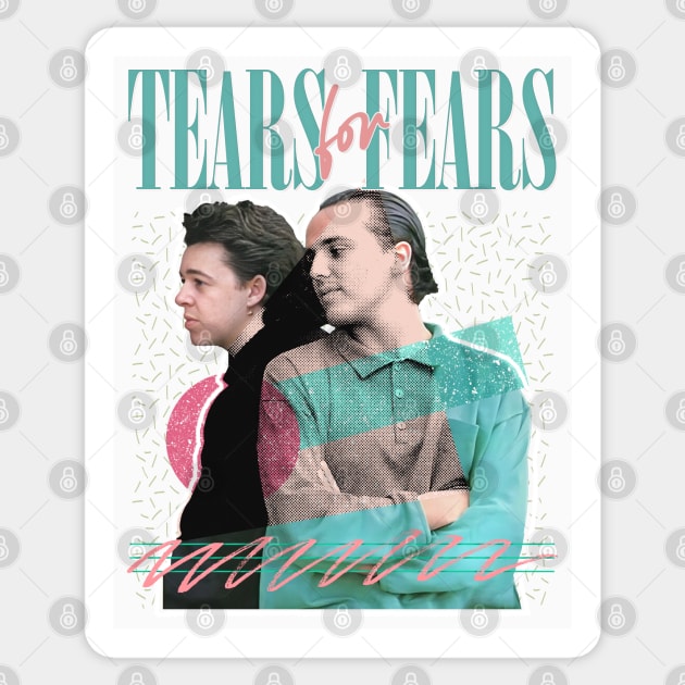 80s Retro Tears For Fears Design Sticker by DankFutura